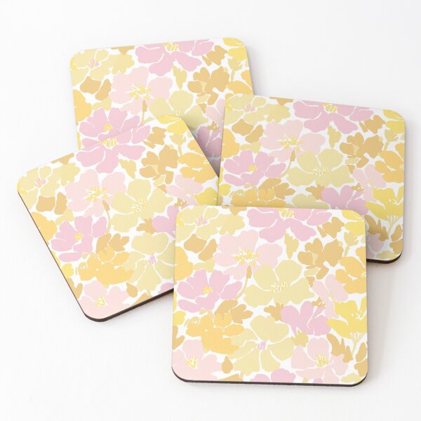 Item preview, Pastel Abstract Floral Pattern in Pink and Yellow designed and sold by Dart Studio.