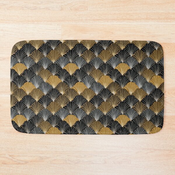 Artikelvorschau, Art Deco Fan Pattern - Black Gold Silver entworfen und verkauft von BestVarieties.