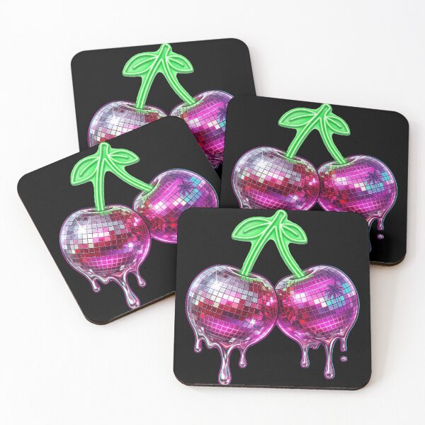 Item preview, Melting Disco Cherries Vaporwave Dream designed and sold by FSilk.