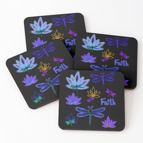 Item preview, Keep fighting dragonfly and lotus designed and sold by MoniJoy91.