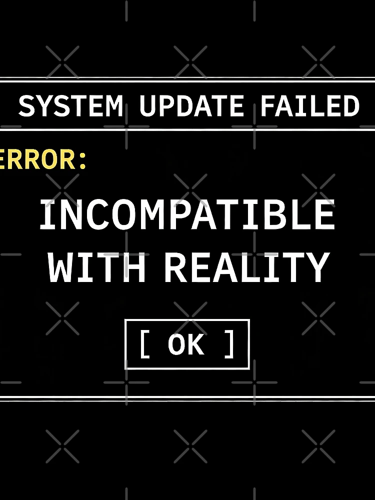 Thumbnail 3 of 3, Scarf, System Update Failed – Incompatible With Reality | Retro Computer Error Humor designed and sold by Mad Factory Designs.