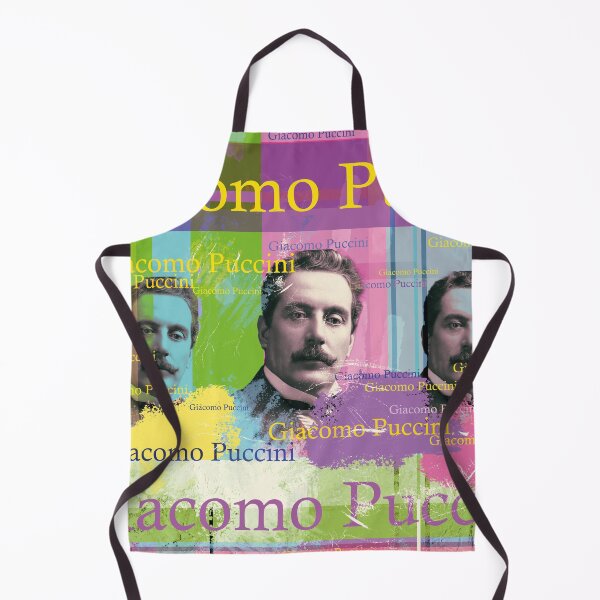 Item preview, Giacomo Puccini, opera legend as a colorful pop art collage designed and sold by Mauswohn.