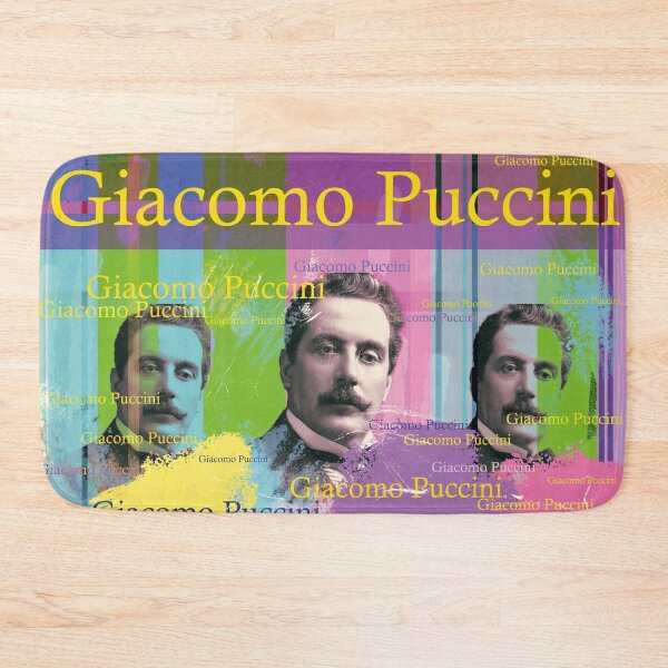 Item preview, Giacomo Puccini, opera legend as a colorful pop art collage designed and sold by Mauswohn.