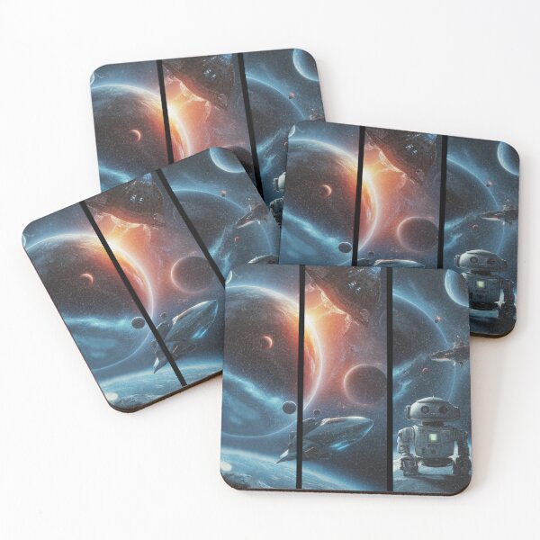 Item preview, Space Robot & Spaceship Galaxy Adventure | Sci-Fi Cosmic Design designed and sold by SkymarArt.