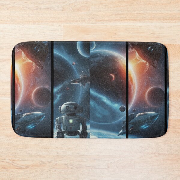 Item preview, Space Robot & Spaceship Galaxy Adventure | Sci-Fi Cosmic Design designed and sold by SkymarArt.