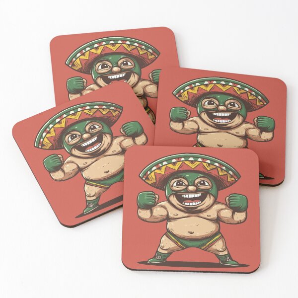Item preview, Mariachi Luchador Masked Wrestler – Mexican Wrestling Sombrero Cartoon designed and sold by Vato Vibes.