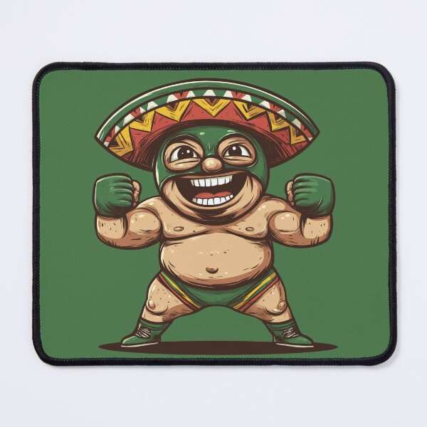 Item preview, Mariachi Luchador Masked Wrestler – Mexican Wrestling Sombrero Cartoon designed and sold by Vato Vibes.