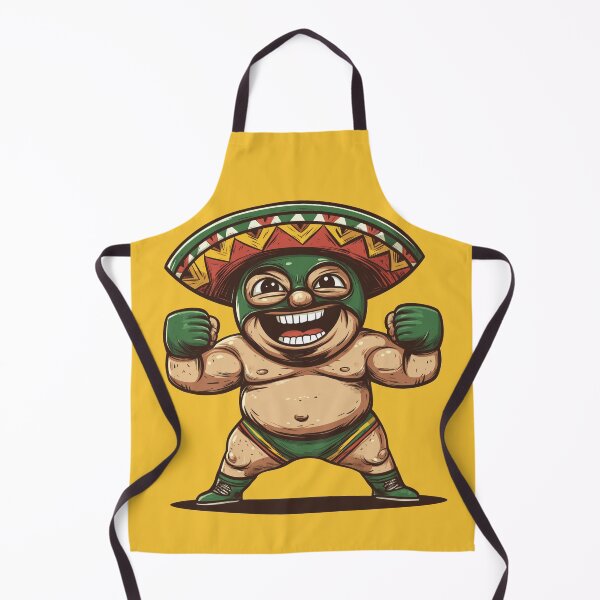 Item preview, Mariachi Luchador Masked Wrestler – Mexican Wrestling Sombrero Cartoon designed and sold by Vato Vibes.