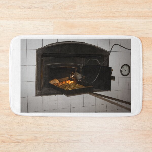 Item preview, Tray Of Golden Dinner Rolls Baking in a Traditional Commercial Bakery Oven designed and sold by Nmallia.