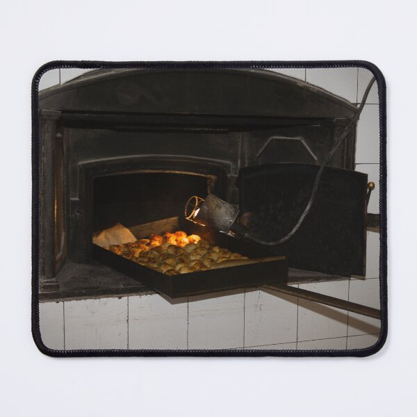 Item preview, Tray Of Golden Dinner Rolls Baking in a Traditional Commercial Bakery Oven designed and sold by Nmallia.