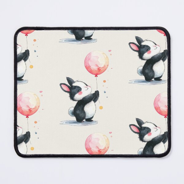Artikelvorschau, Glückliches Bunny mit rosa Luftballon entworfen und verkauft von LiskoDesign.