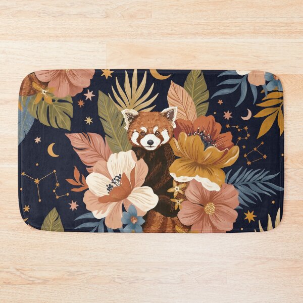 Item preview, Red Panda Floral Night Sky designed and sold by mmartabc.