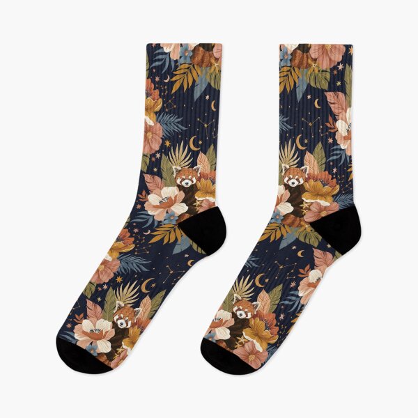 Item preview, Red Panda Floral Night Sky designed and sold by mmartabc.