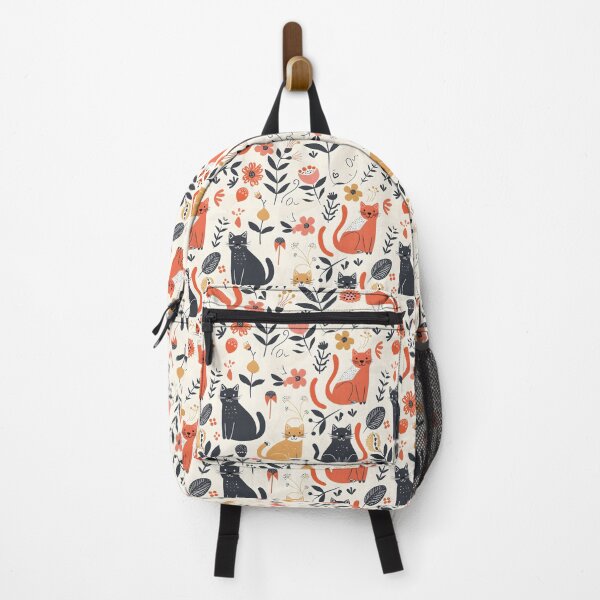 Item preview, Floral Folk Cat Pattern designed and sold by xiao xuans.