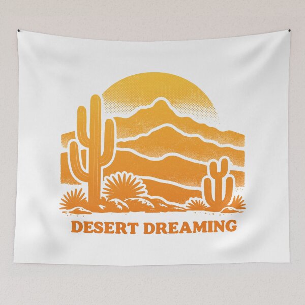 Item preview, Desert Dreaming Retro Southwest Cactus Landscape designed and sold by trajeado14.