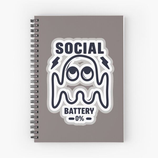 Item preview, Social Battery 0% Funny Introvert Ghost Meme designed and sold by Venicia1.