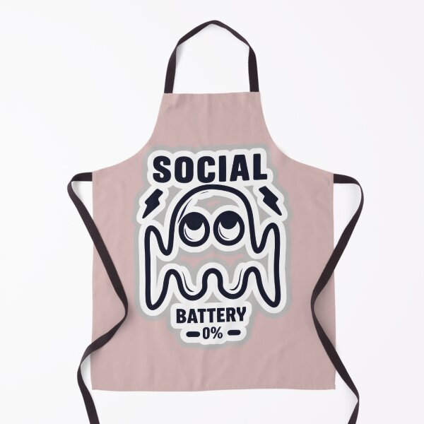 Item preview, Social Battery 0% Funny Introvert Ghost Meme designed and sold by Venicia1.