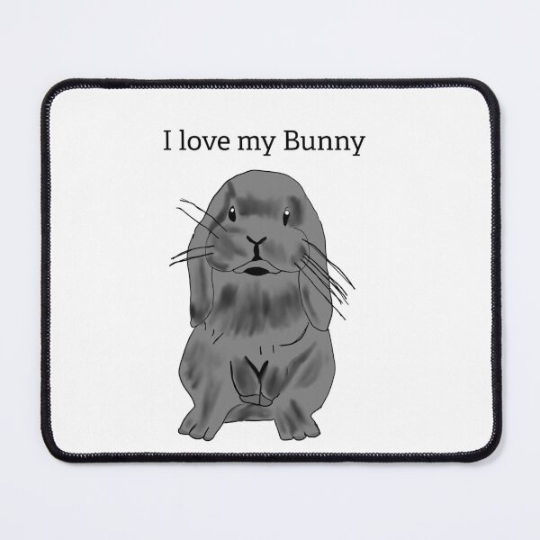 Item preview,  Lop Eared BunnyCute Dark Grey Realistic Rabbit Sketch designed and sold by Najomiartstudio.