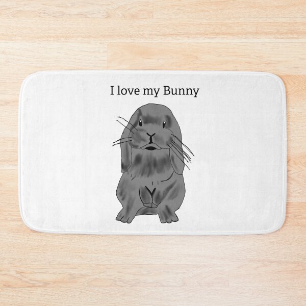 Item preview,  Lop Eared BunnyCute Dark Grey Realistic Rabbit Sketch designed and sold by Najomiartstudio.