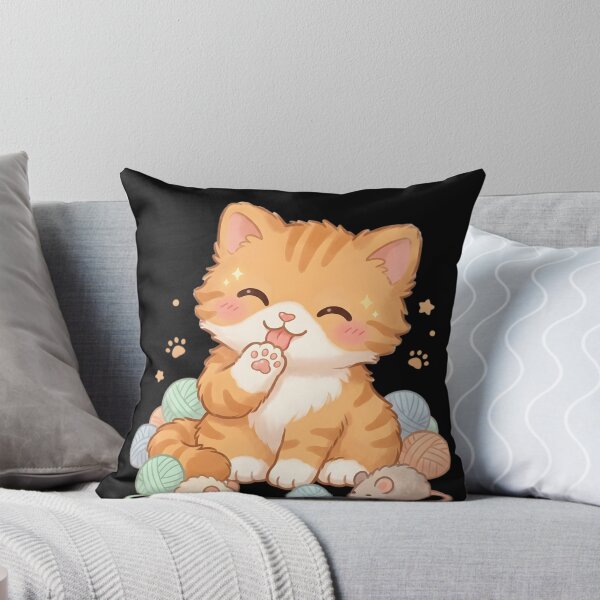 Item preview, Adorable Kitten Playing with Yarn and Little Mice designed and sold by RizziesDesign.
