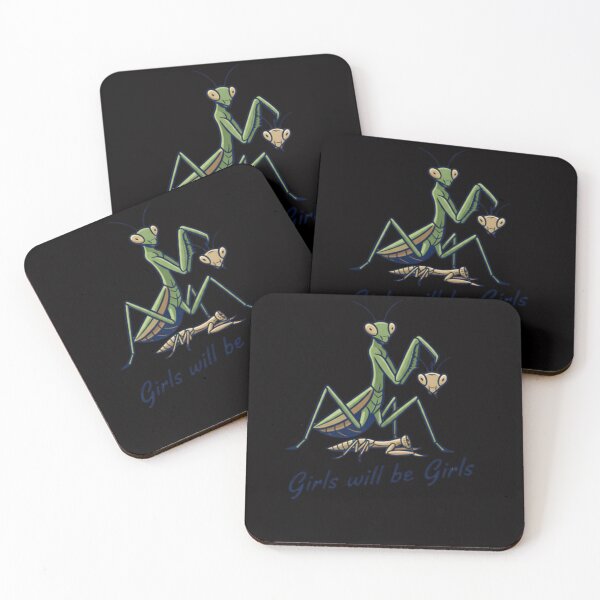Item preview, Funny Retro Girl Will Be Girls Praying Mantis designed and sold by WeirdlyRare.