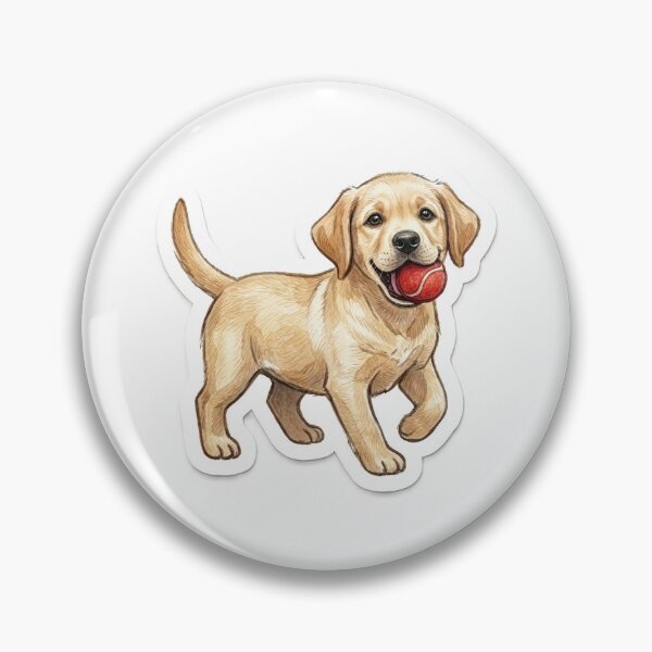 Item preview, sticker of labrador biting a little ball designed and sold by zon-.