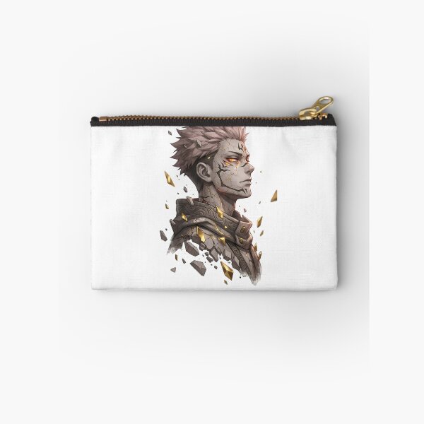 Item preview, Stone Cursed King Anime Portrait – Cracked Gold Aura Dark Fantasy Warrior Art designed and sold by Dyan4.