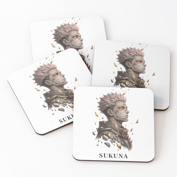 Item preview, Stone Cursed King Anime Portrait – Cracked Gold Aura Dark Fantasy Warrior Art designed and sold by Dyan4.
