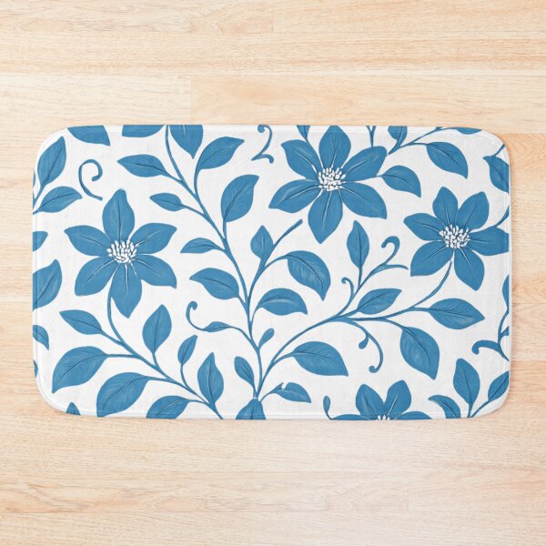 Item preview, Blue Clemantis pattern designed and sold by uunaa.
