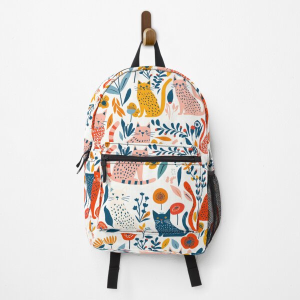 Item preview, Floral Folk Cat Pattern designed and sold by xiao xuans.