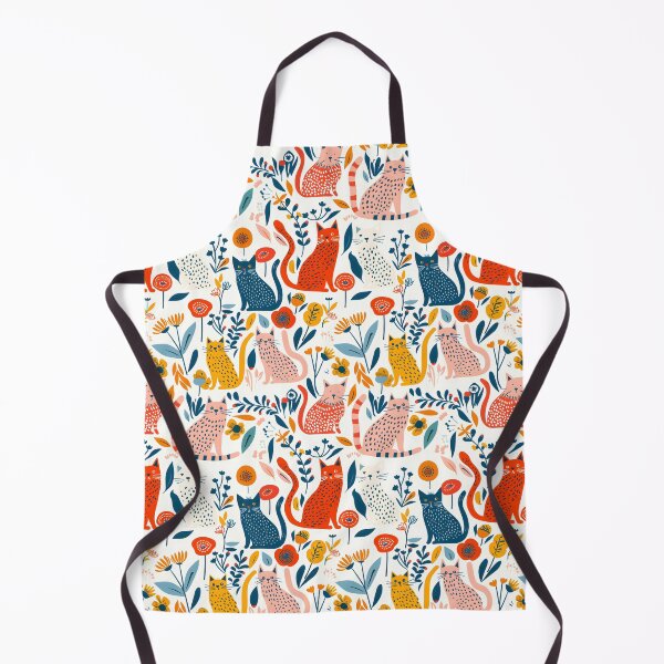 Item preview, Floral Folk Cat Pattern designed and sold by xiao xuans.