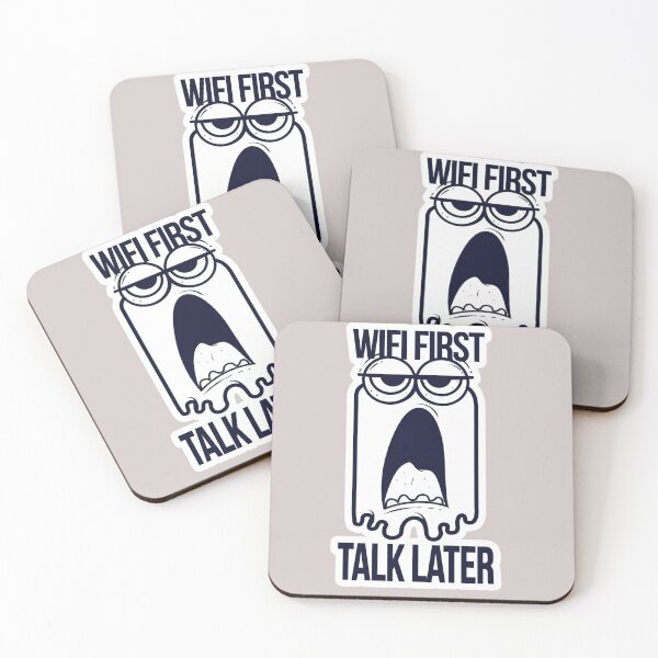 Item preview, WiFi First Talk Later Funny Coffee Lover Introvert Humor Sticker designed and sold by Venicia1.