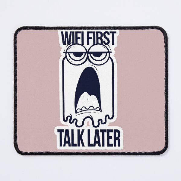 Item preview, WiFi First Talk Later Funny Coffee Lover Introvert Humor Sticker designed and sold by Venicia1.