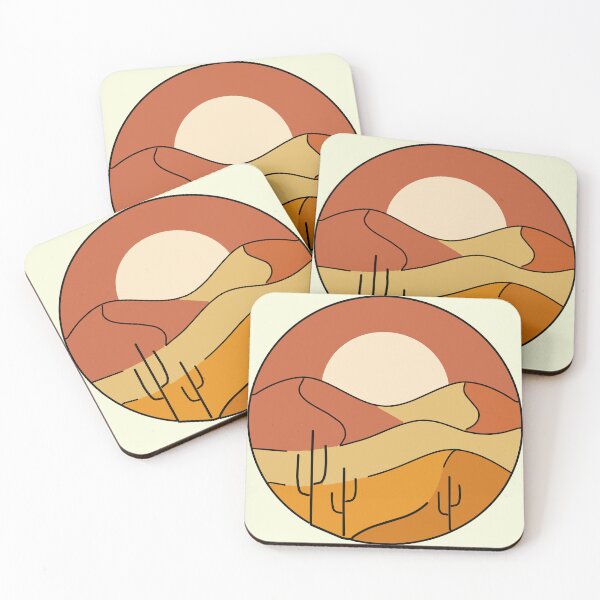 Item preview, Minimalist Desert Sunset Cactus Illustration designed and sold by BestChoiceService.
