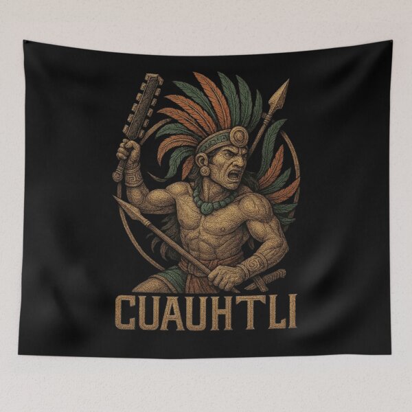 Item preview, Cuāuhtli Aztec Warrior Design, Eagle Warrior Shirt, Aztec Empire, Mesoamerican Warrior, Jaguar Eagle Warrior, Tribal Warrior Art designed and sold by Typologystudios.