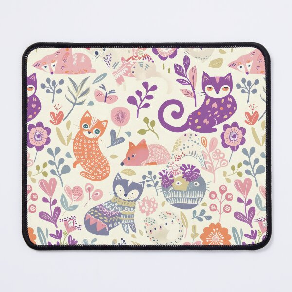 Item preview, Floral Folk Cat Pattern designed and sold by xiao xuans.