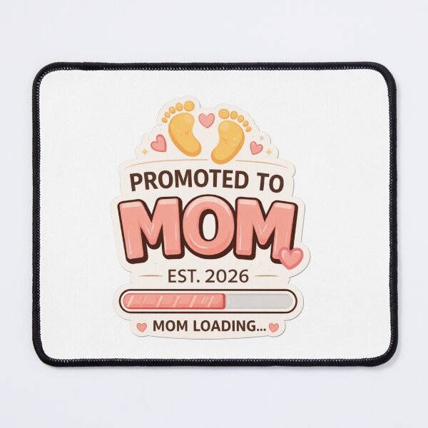 Item preview, Promoted To Mom Est 2026 Mom Loading Pregnancy Announcement Cute Mom To Be Gift designed and sold by SzyMazDesign.
