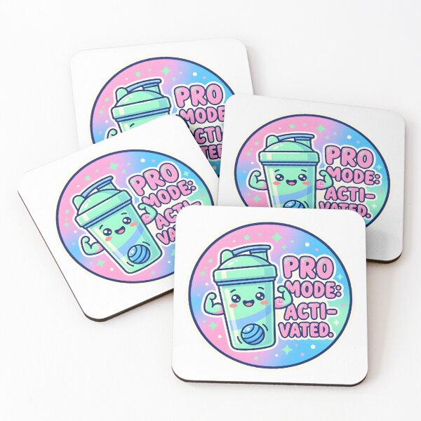 Item preview, Pro Mode Activated Kawaii Protein Shaker Sticker designed and sold by PuddlePixels.