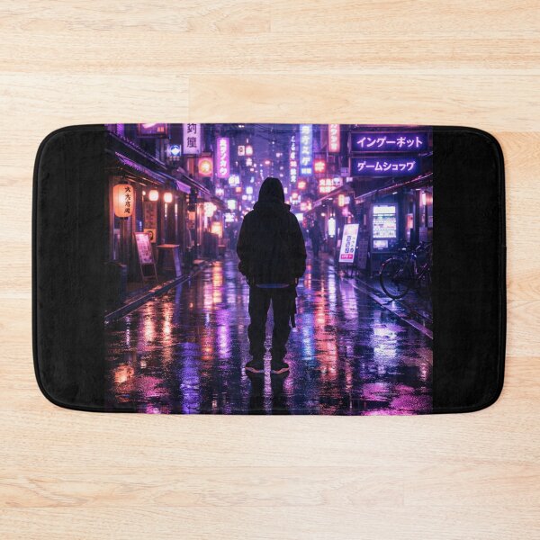 Item preview, Cyberpunk Neon Rain Alley – Futuristic Urban Night Aesthetic designed and sold by irfanshikh.