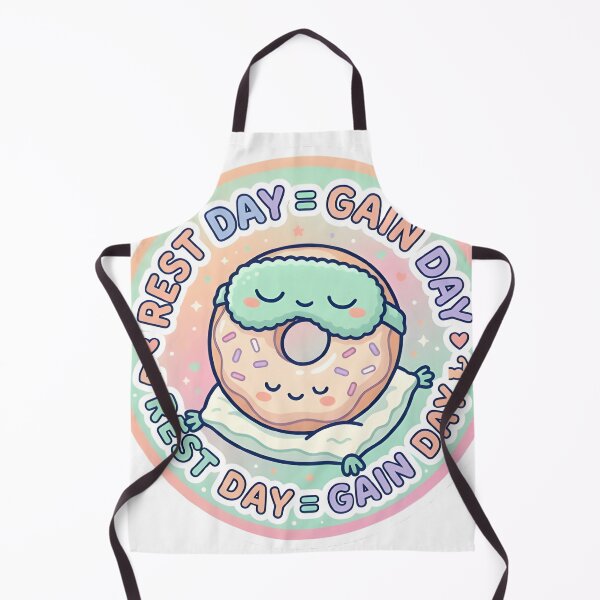 Item preview, Rest Day Gain Day Sleepy Kawaii Donut Sticker designed and sold by PuddlePixels.