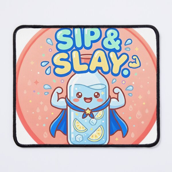 Item preview, Sip and Slay Kawaii Hydration Hero Sticker designed and sold by PuddlePixels.