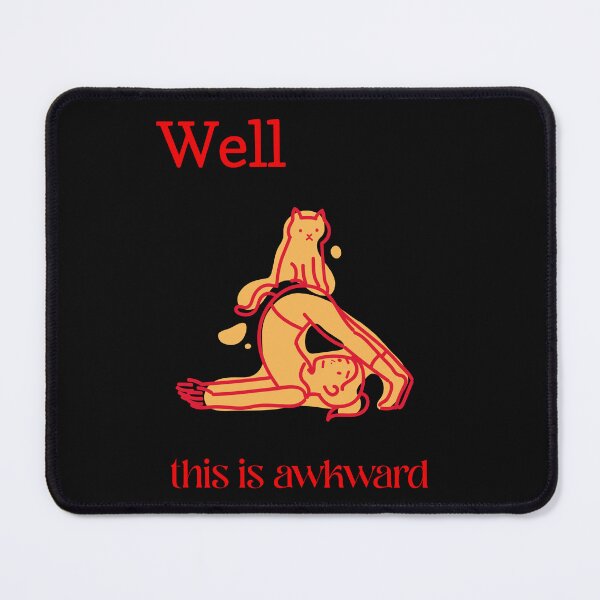 Item preview, Well this is awkward Cat Yoga Tshirt designed and sold by Maria Tanner Designs.