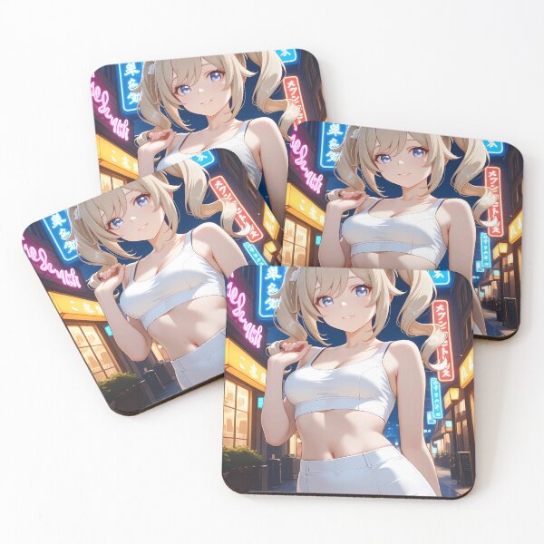 Item preview, Barbara Genshin Impact Downtown Night Glow Cute Anime Girl designed and sold by 108Recordings.