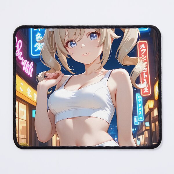Item preview, Barbara Genshin Impact Downtown Night Glow Cute Anime Girl designed and sold by 108Recordings.