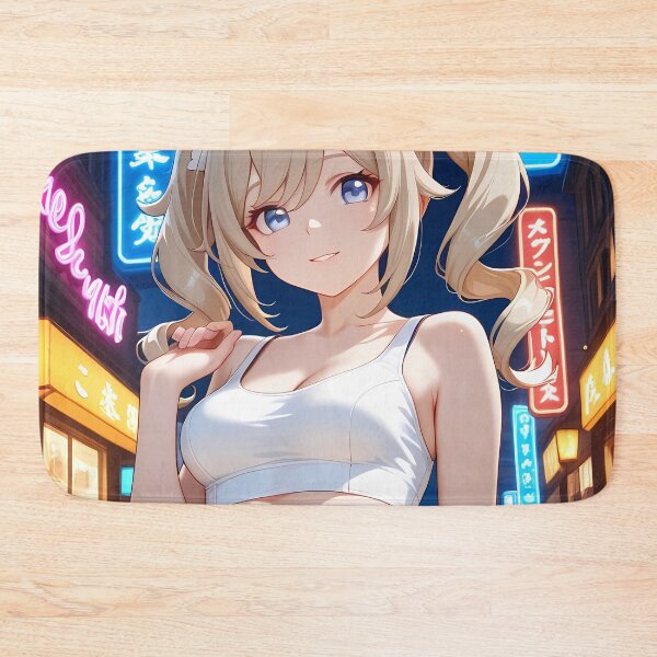 Item preview, Barbara Genshin Impact Downtown Night Glow Cute Anime Girl designed and sold by 108Recordings.