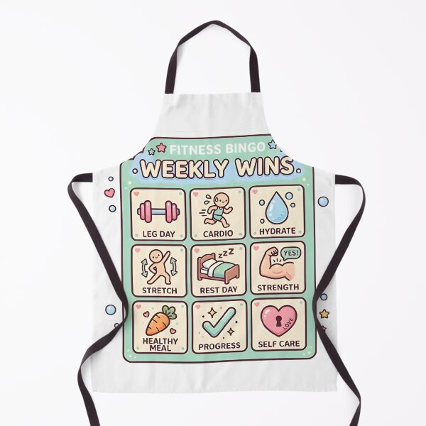 Item preview, Weekly Wins Fitness Bingo Kawaii Tracker Sticker designed and sold by PuddlePixels.