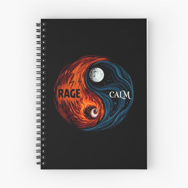 Item preview, Yin Yang Rage and Calm: Fire Eye & Moon Night Sky Duality Art designed and sold by SideKickCreates.