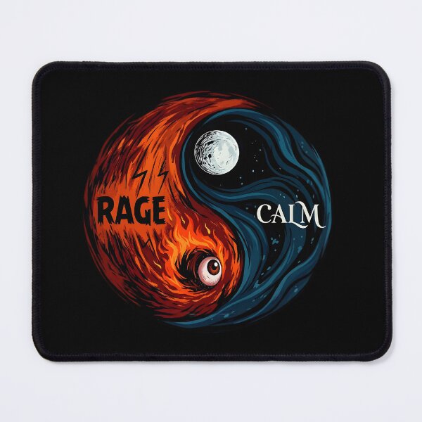 Item preview, Yin Yang Rage and Calm: Fire Eye & Moon Night Sky Duality Art designed and sold by SideKickCreates.