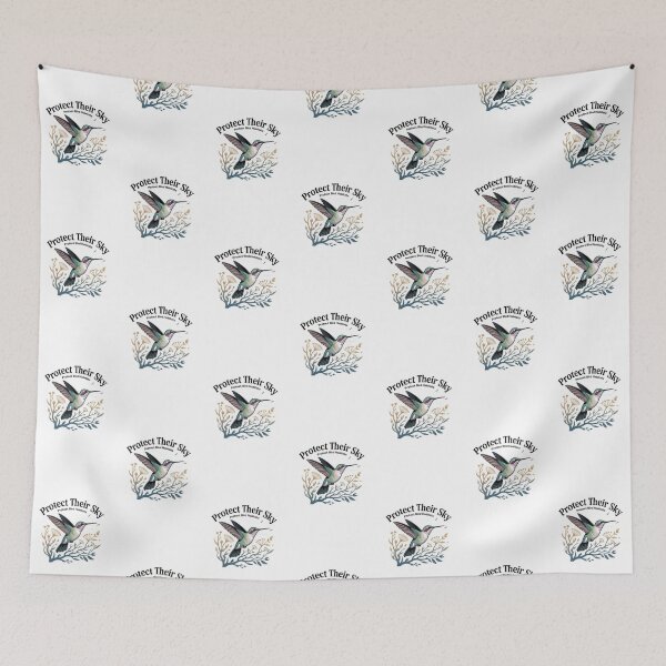 Item preview, Protect Their Sky Hummingbird T-Shirt – Minimal Bird Conservation Design for Nature Lovers & Eco Friendly Gift Buyers designed and sold by GemBob Creations.