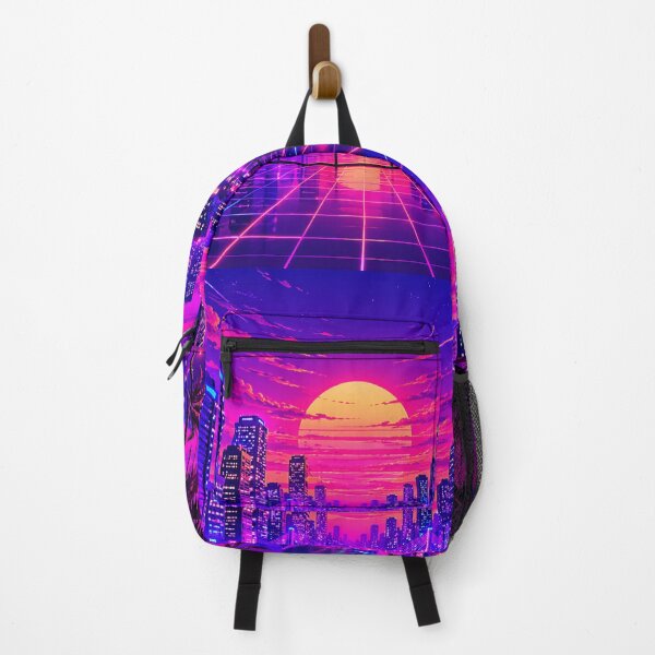 Item preview, Synthwave City Sunset Retro 80s Futuristic Neon Skyline designed and sold by irfanshikh.